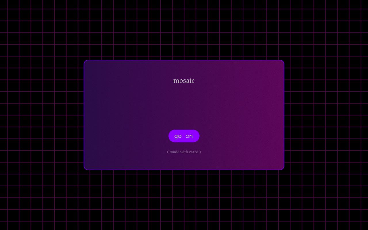 Carrd profile picture for @mosaic